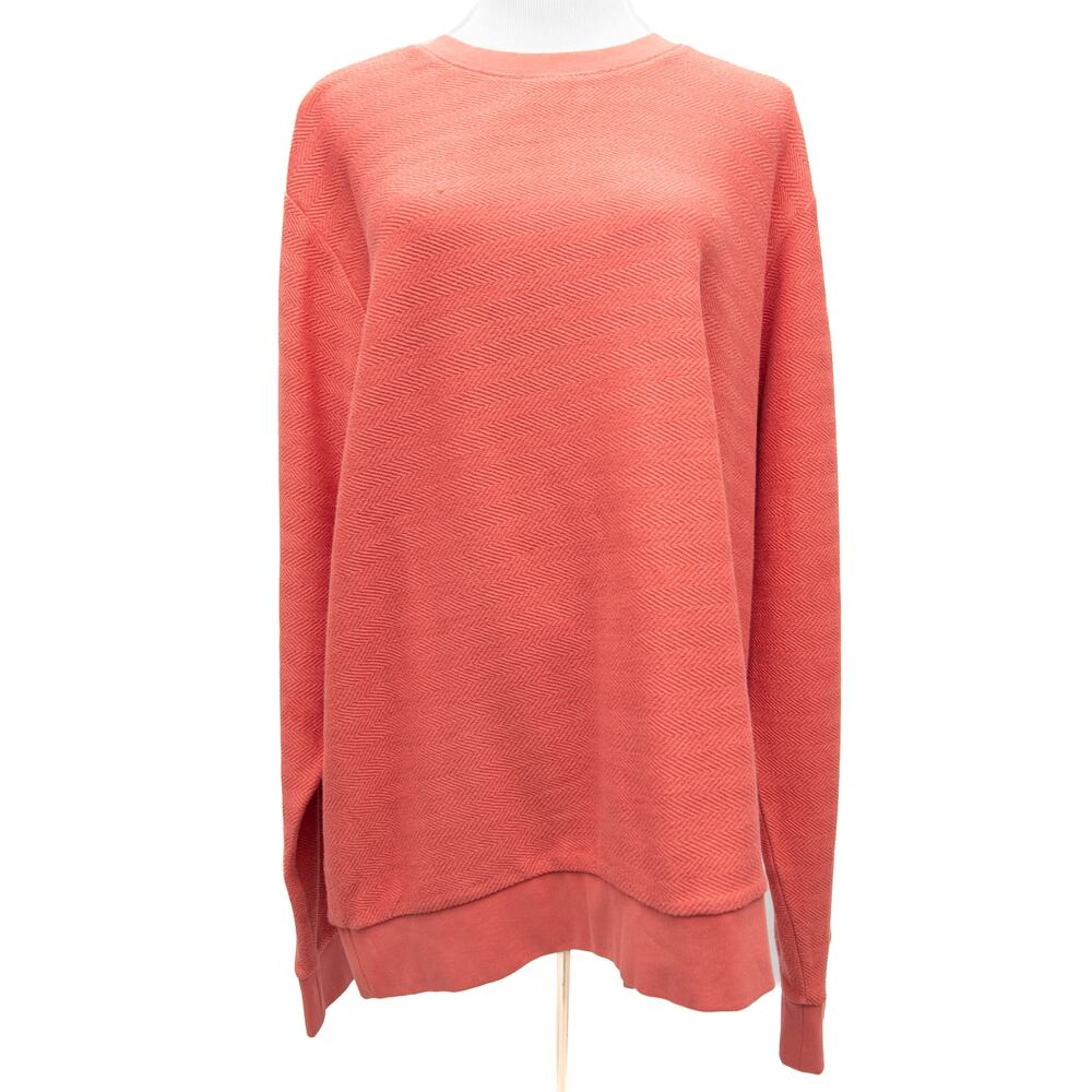 New Bonobos Salmo Herringbone Texture Pullover Sweatshirt Size XL